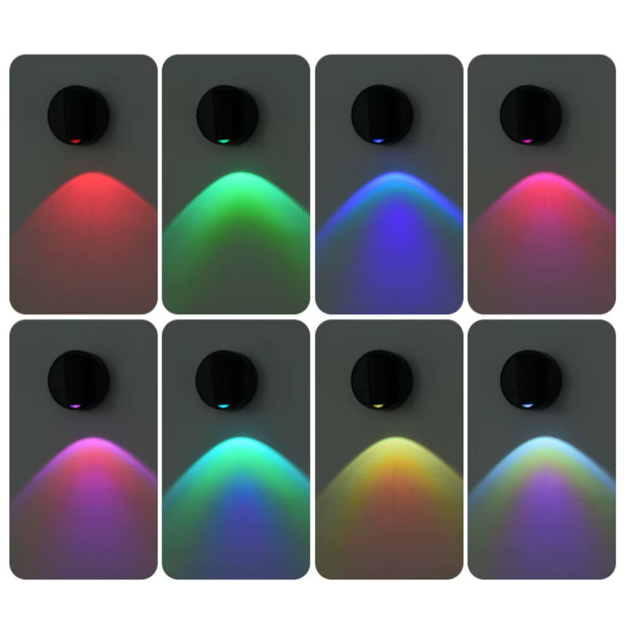 KISUFU Magnetische Kabellose LED-Wandleuchte mit RGB und CCT, USB-betrieben, Dimmbar mit Touch-Schalter, 360 Grad Drehbarer Moderner Spotlight in Multicolour für Schlafzimmer und zum Lesen - Bild 2