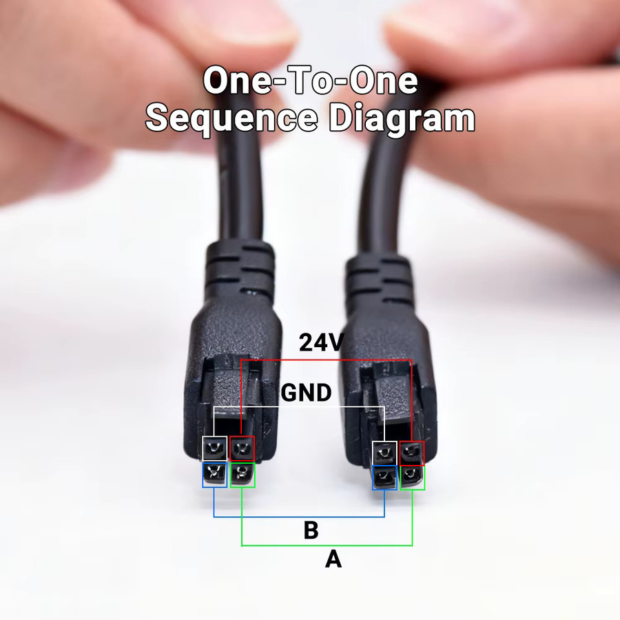 Bambu Lab 4-Pin Stecker-zu-Stecker Verbindungskabel für das BMCU zu AP Mehrfarben-Modul beim A1 und A1 mini 3D-Drucker, Schwarz - Bild 2