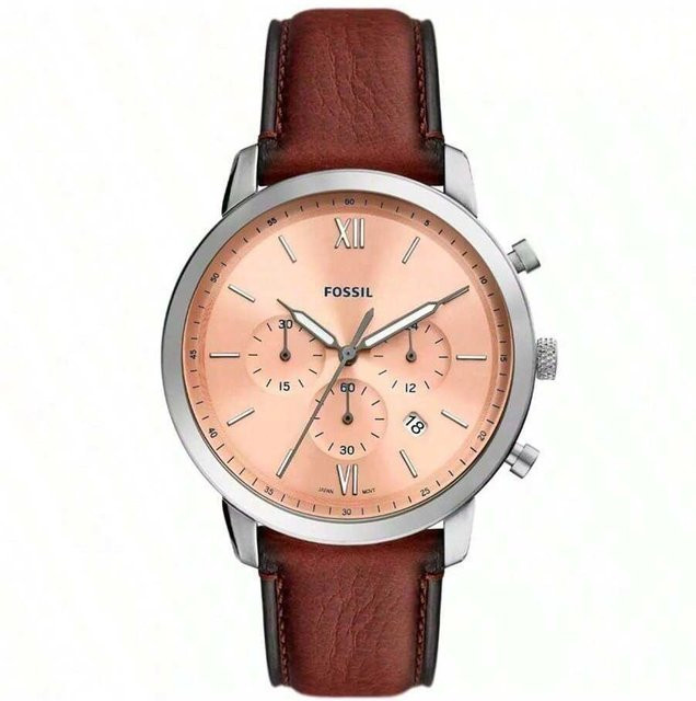 Fossil Armbanduhr, Roségold, Quarz, Leder, 40 mm, Herren - Bild 1
