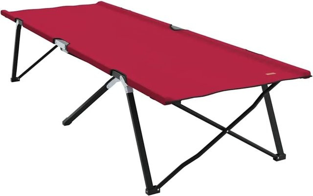 vidaXL Klappbares Schlafbett für Camping in Rot aus Stahl und Oxford-Stoff B/T/H: 206 x 76 x 47 cm - Bild 1