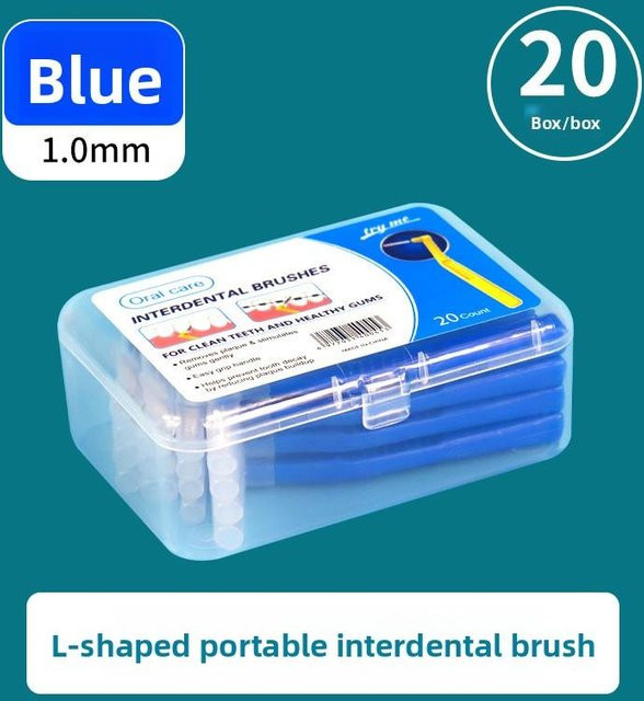 SZwatch Interdentalbürsten L-förmig, 20 Stück, Blau - Bild 1
