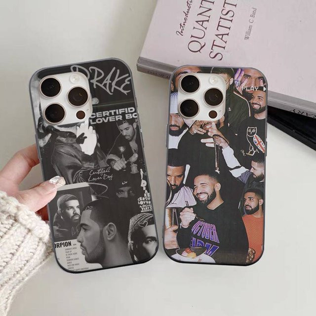 Silikon Handyhülle mit Rapper Drake Design für Apple iPhone 16 15 14 13 12 11 Pro Max Plus Pro, mehrfarbig, weich und geriffelt - Bild 1