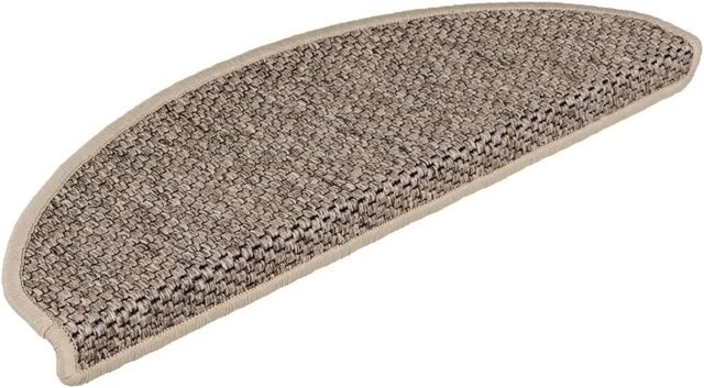 vidaXL Treppenmatten Sisal Dunkelbeige, 15 Stück, Selbstklebend, B/T/H: 65 x 21 x 4 cm - Bild 1
