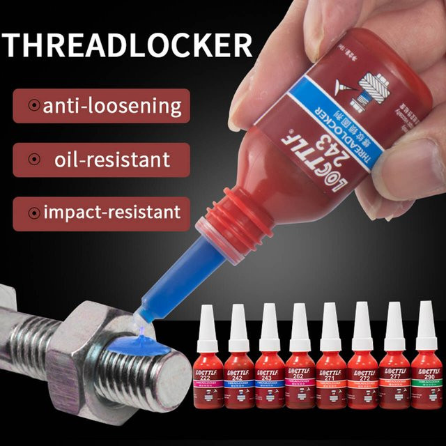 LocTTLF Anaerober Klebstoff Rot-Blaue Schraubensicherung als universelles Gewindesicherungsmittel für Hardware und Technik - Bild 1