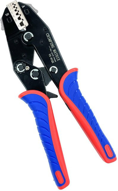 Kkmoon Multifunktions-Ratschen-Crimpzange für bunte Aderendhülsen 0,25–10 mm2 (23–7 AWG aus gehärtetem Stahl, Mehrfarbig - Bild 1