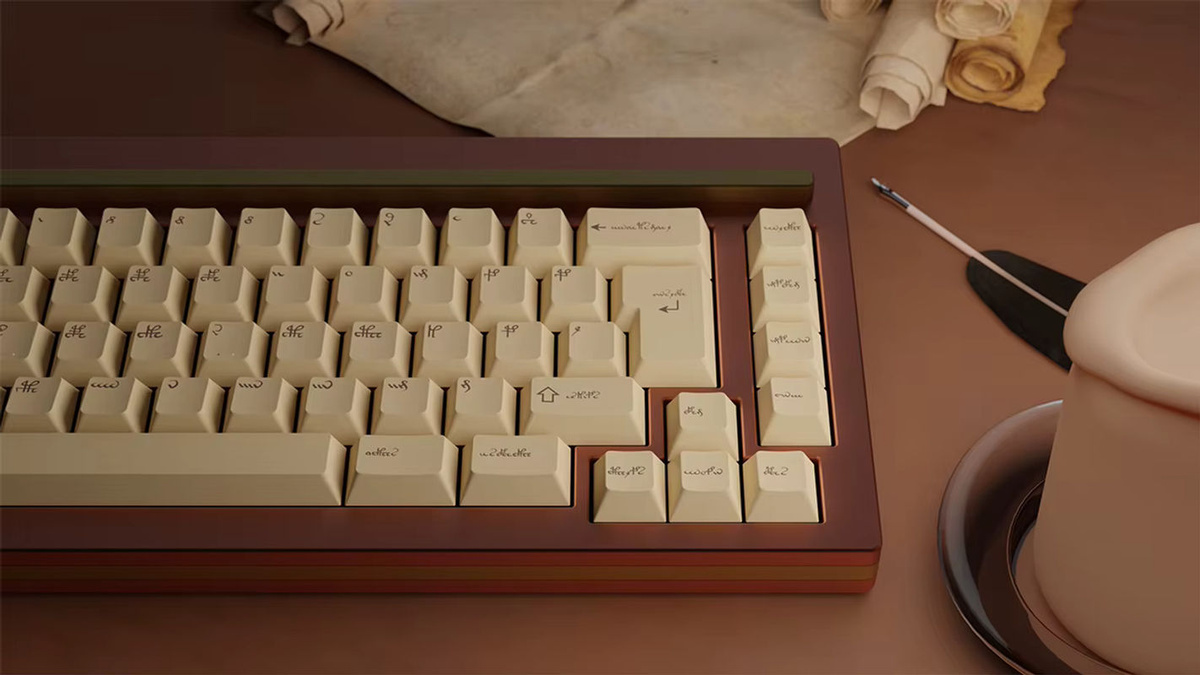 Milky Way MW Voynich PBT Keycaps Sub Cherry Profil Mods Kit Alpha Kit für mechanische Tastaturen, mehrfarbig - Bild 3