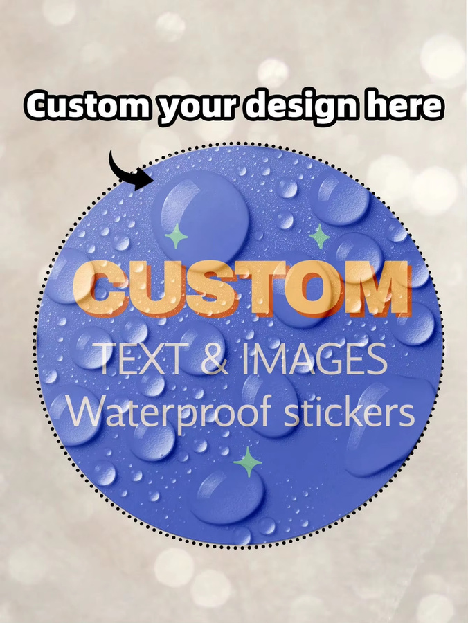 Personalisierte runde Aufkleber mit eigenem Text oder Logo, wasserfeste Etiketten aus Papier, Durchmesser: 3 bis 8 cm - Bild 3