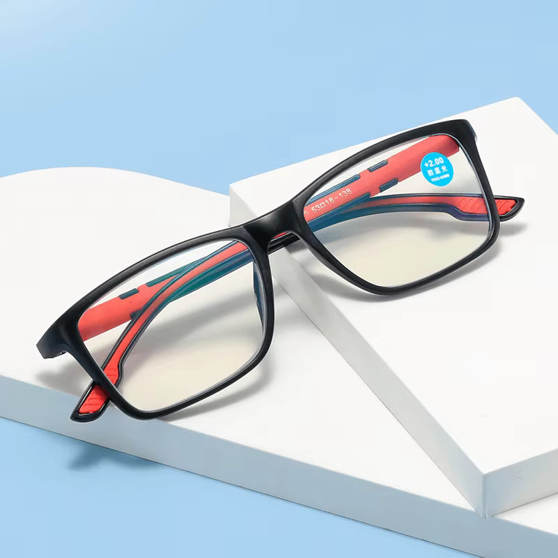 Lesebrille Unisex, Vollrand, Schwarz, Anti-Blaulicht - Bild 2