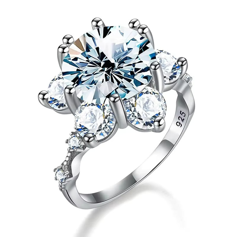 DWJ Sonnenblumen-Ring, 925 Silber, Diamant, Damen - Bild 3