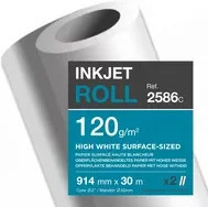 Clairefontaine Inkjetplotterpapier Light Coated, Weiß, 120 g/m², 2 Rollen pro Packung - Bild 1