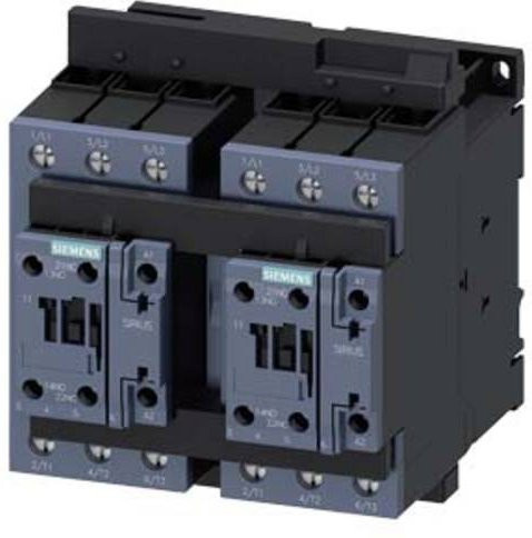 Siemens Wendeschützkombination 3RA2337-8XB30-1AG2, 3 Schließer, 690 V/AC, 62A, grau - Bild 1