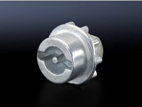 Rittal Verschlußeinsatz Doppeltbart TS 8611.160 aus Zink-Druckguss in Silber - Bild 1