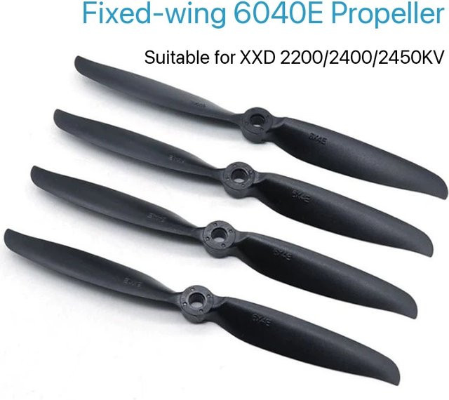 BANGSHE 6040E Propellermodell für Starrflügler, 6-Zoll-Propeller, 2450KV bürstenloser Motor, 6X4E Hochgeschwindigkeits-Anti-Drop-Propeller, Kunststoff, Schwarz - Bild 1