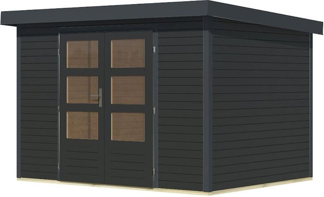 Karibu Gartenhaus Hollywood mit Anbaudach - Bild 1