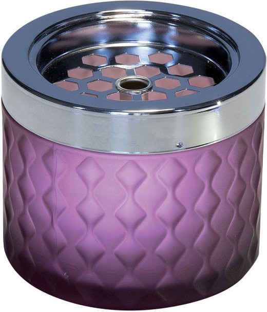 APS Windaschenbecher VENTIS aus Glas und Metall in Lila, rund, B/D/H: 9,5 x 9,5 x 8 cm - Bild 1
