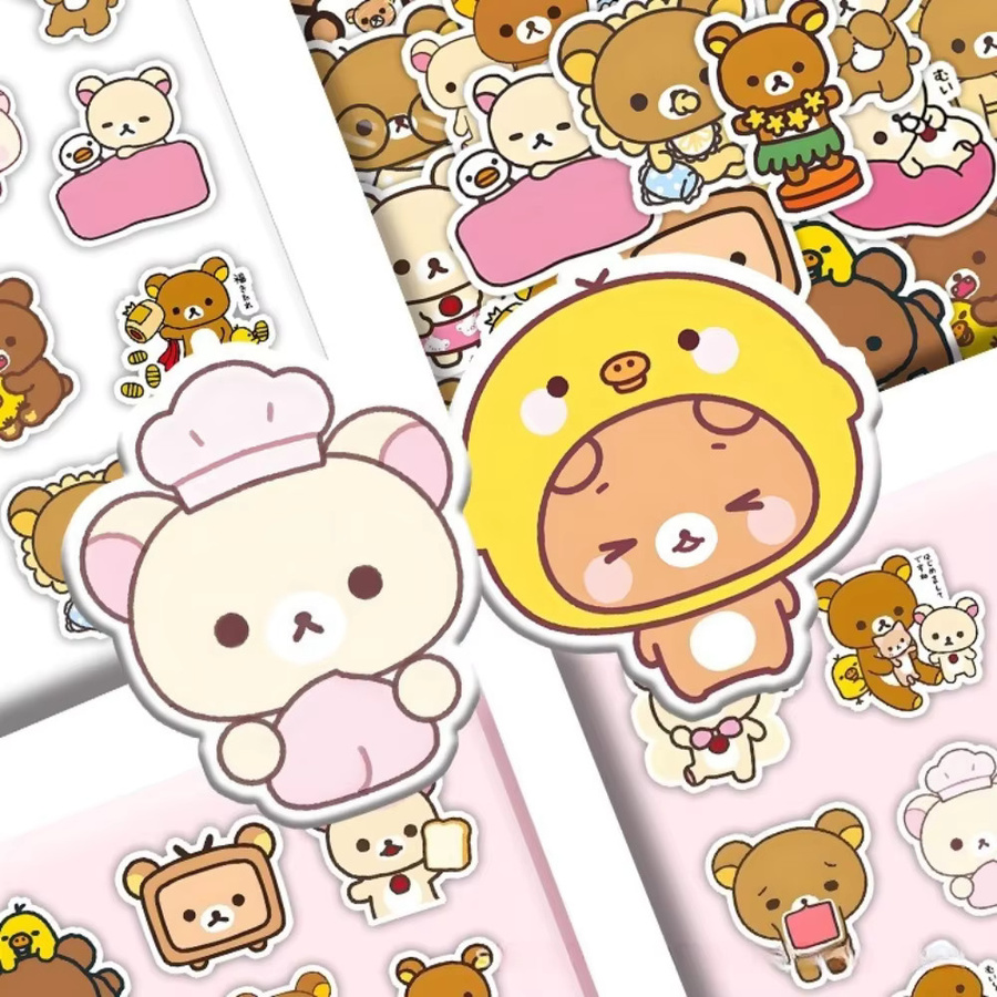 TAKARA TOMY Rilakkuma Bären-Aufkleber, 100-teiliges Set, multicolour - Bild 3