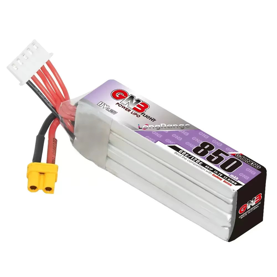 GNB LiPo Akku Set 2 Stück 850mAh 7,6V 2S mit XT30 Stecker für FPV Racing Cine Whoop - Bild 1