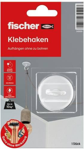 Fischer Klebehaken aus Kunststoff in Weiß - Bild 2