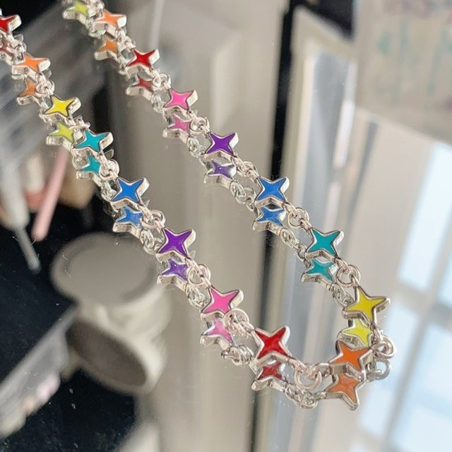 imixlot Halskette, Silber, Damen, Stern Kreuz Choker - Bild 1