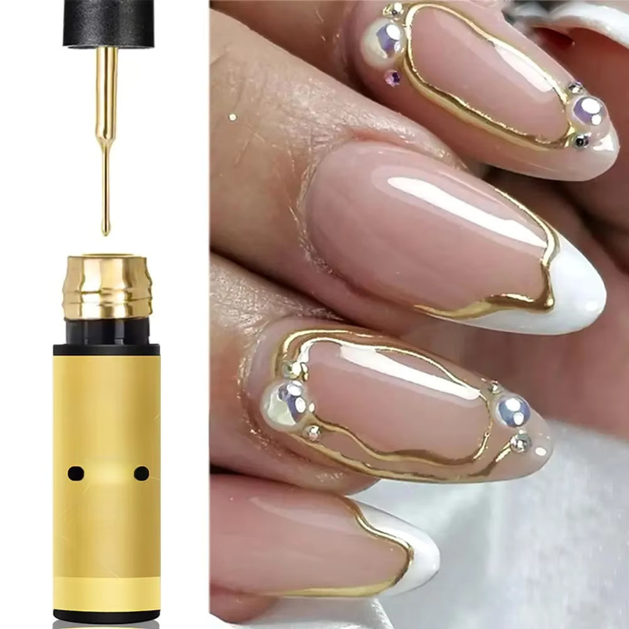 MingLee Nagelgel Liner, Gold Metallic, 3D Spiegeleffekt - Bild 5