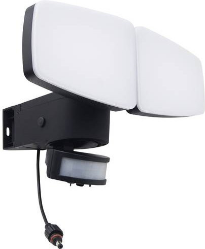 Heitronic DUPLEX VO-501425 LED-Flutlichtstrahler für Außenbeleuchtung mit Bewegungssensor in Schwarz - Bild 1