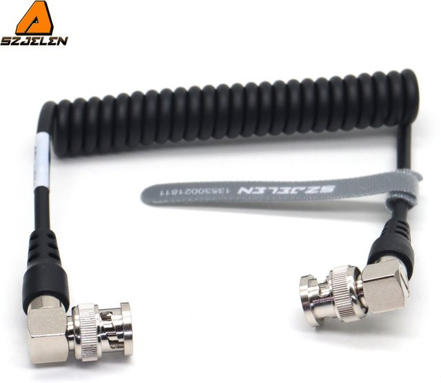 SZJELEN BNC auf BNC Federkabel SDI 12G Videokabel 75 Ohm Koaxialkabel in Schwarz - Bild 1