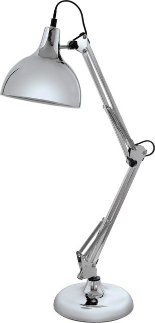 Eglo Tischleuchte Borgillio aus Stahl in Chrom, verstellbar mit E27 Fassung - Bild 1