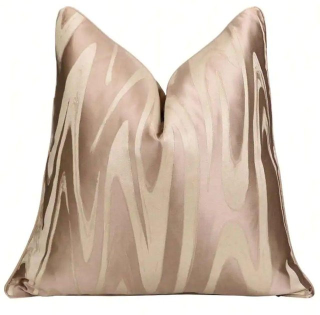 JMG Clothing Jacquard-Kissenbezug mit abstraktem Design in Beige, B/B: 45 x 45 cm - Bild 1