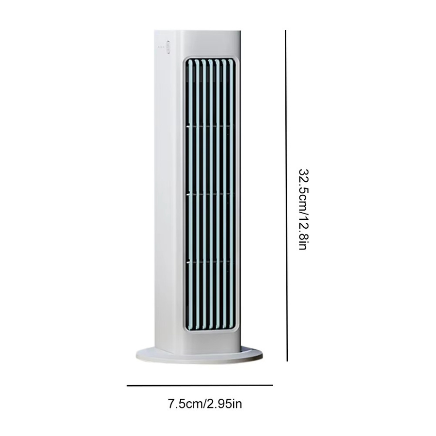 Wandmontierter flügelloser Turmventilator von APWIKOGER in Weiß mit 3 Modi und starkem Wind für Schlafzimmer und Wohnzimmer - Bild 1