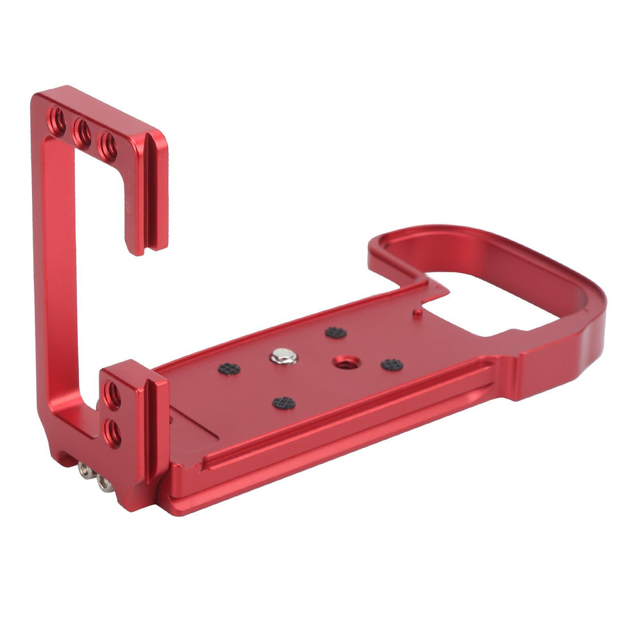 KONNWEI Schnellwechselplatte Typ L aus Aluminiumlegierung für Canon R5 Kamera in Schwarz-Rot - Bild 1