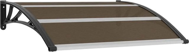 vidaXL Vordach Schwarz aus Polycarbonat B: 120 cm, T: 100 cm - Bild 1