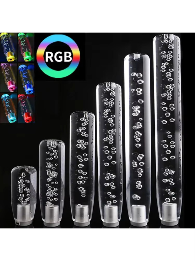 TCYATO RGB Kristall Schaltknauf mit Blasen-Design in Transparent - Bild 5