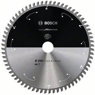 Bosch Kreissägeblatt Standard für Aluminium mit 68 Zähnen, Durchmesser: 250 mm, Bohrung: 30 mm - Bild 1