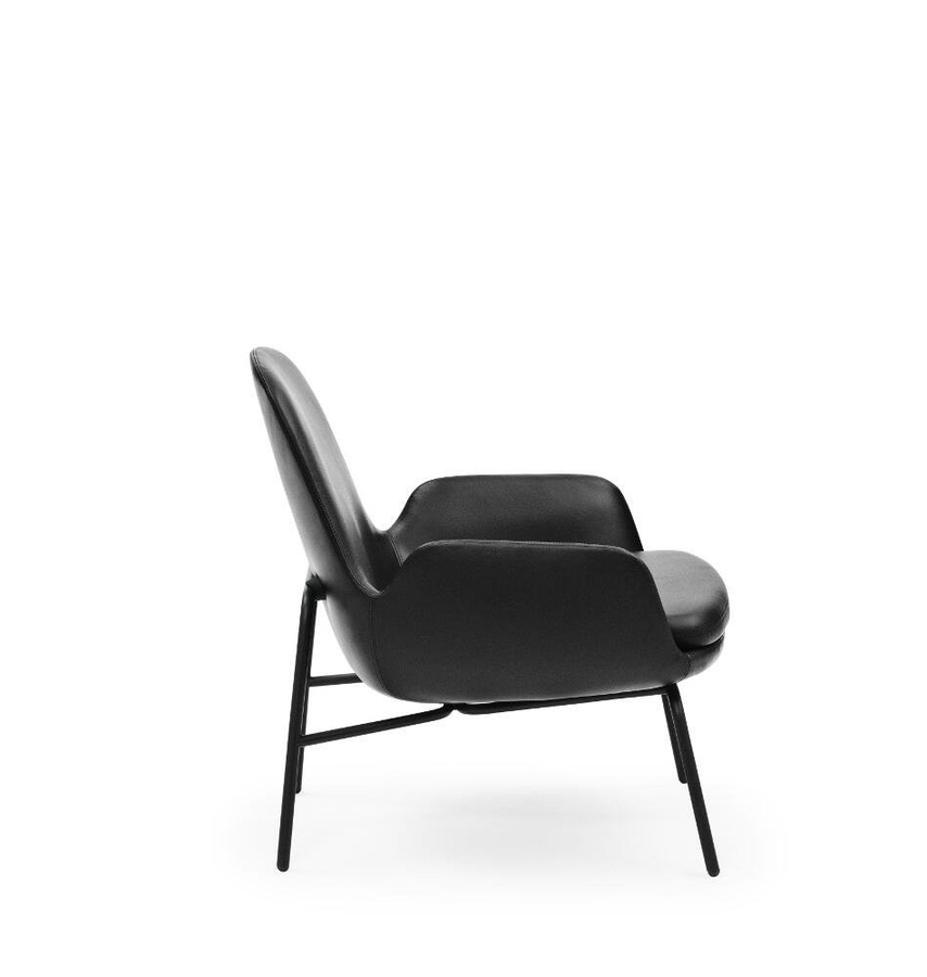 Normann Copenhagen Era Sessel mit Lederbezug und schwarzem Stahlgestell - Bild 2