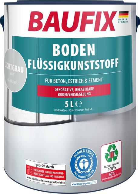Baufix Boden-Flüssigkunststoff auf Wasserbasis, 5 l, lichtgrau matt - Bild 1