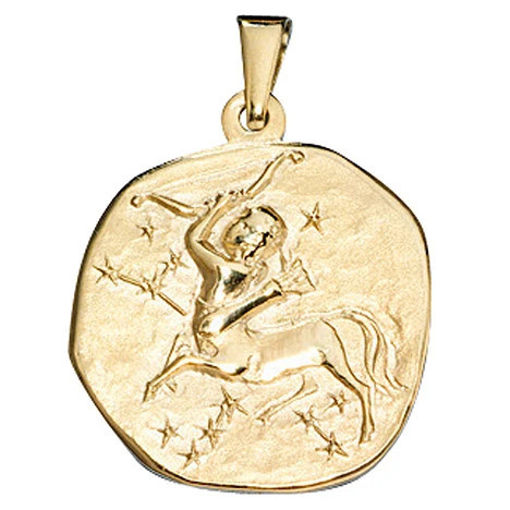 Colfem Anhänger Sternzeichen Schütze, 333 Gold, Gelbgold, Unisex - Bild 1