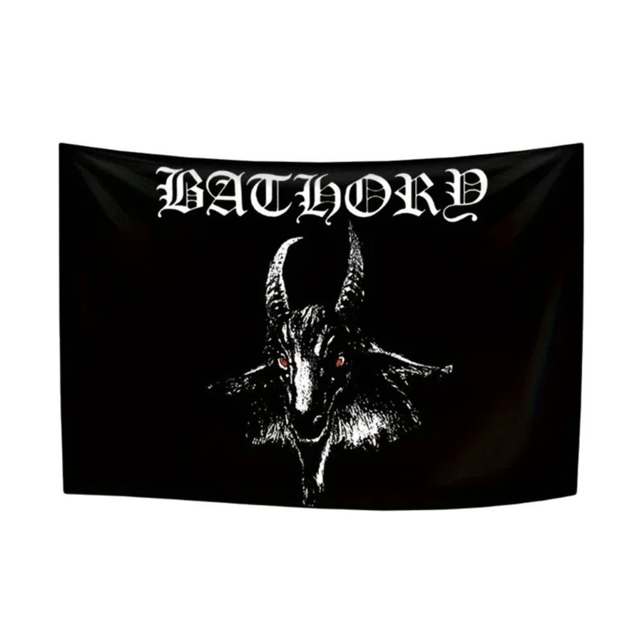 JMG Household Supplies Wandteppich Ziegenkunst Black Metal aus Polyester, Breite: 40 cm, Höhe: 60 cm - Bild 2