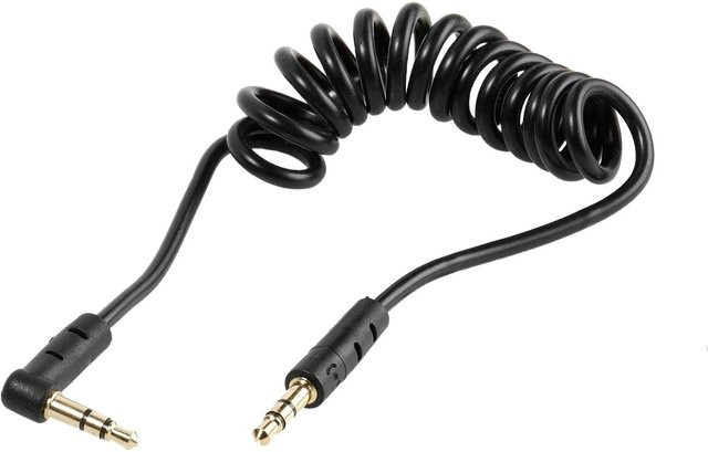 Vivanco Stereo-Klinkenverbindung mit Spiralkabel, 3,5 mm Klinkenstecker, Schwarz, Länge: 0,75 m - Bild 1