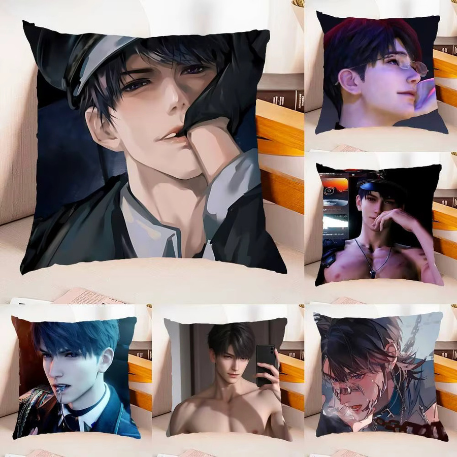Caleb Love And Deep Space Kissenbezug aus weichem Polyester für Sofa und Auto - Bild 2