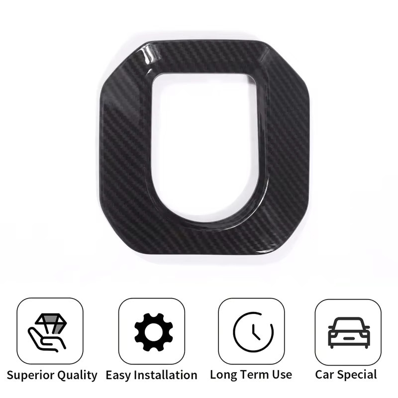 Suetlcoity Carbon Faser Center Konsole Getriebe Shift Panel Rahmen Abdeckung für Land Rover Range Rover Evoque 2014-2017 in Schwarz - Bild 4