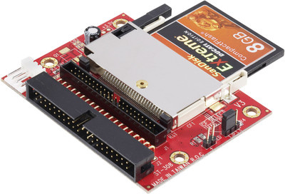 Renkforce Schnittstellen-Konverter RF-4886688 mit 1x CompactFlash-Stecker 50pol. und 2x IDE-Stecker (40pol. und 44pol.) in Rot - Bild 1