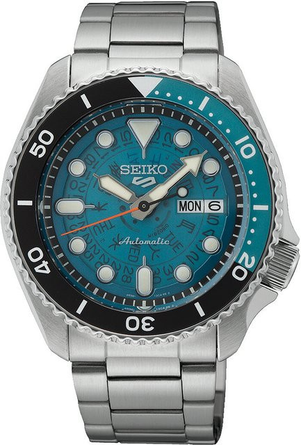 Seiko Armbanduhr Automatik, Edelstahl, Blau, 43 mm, Herren - Bild 1