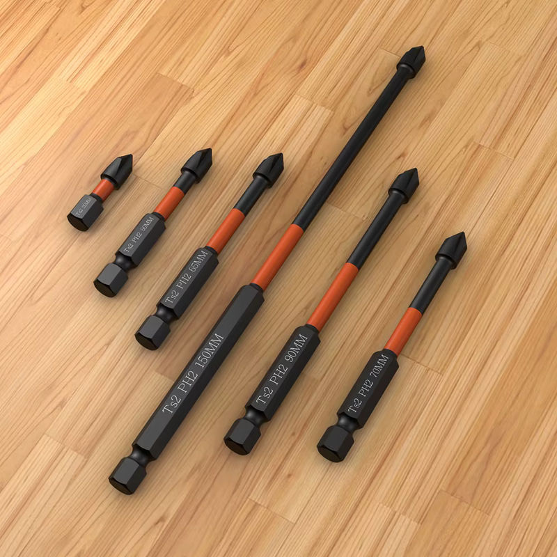 SHENSEN Kreuzschraubendreher-Set aus legiertem Stahl mit magnetischem PH2 Batch-Kopf, rutschfest, 25–150 mm - Bild 2