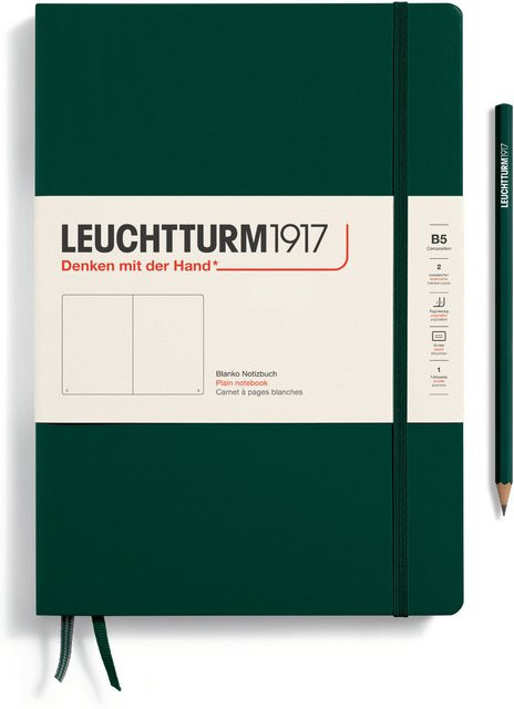 LEUCHTTURM1917 Notizbuch Composition blanko Hardcover B5 Forest Green - Bild 1