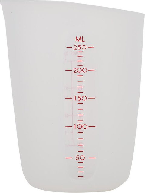 CosyHome Messbecher aus weichem Silikon, transparent, weiß, 250 ml - Bild 1