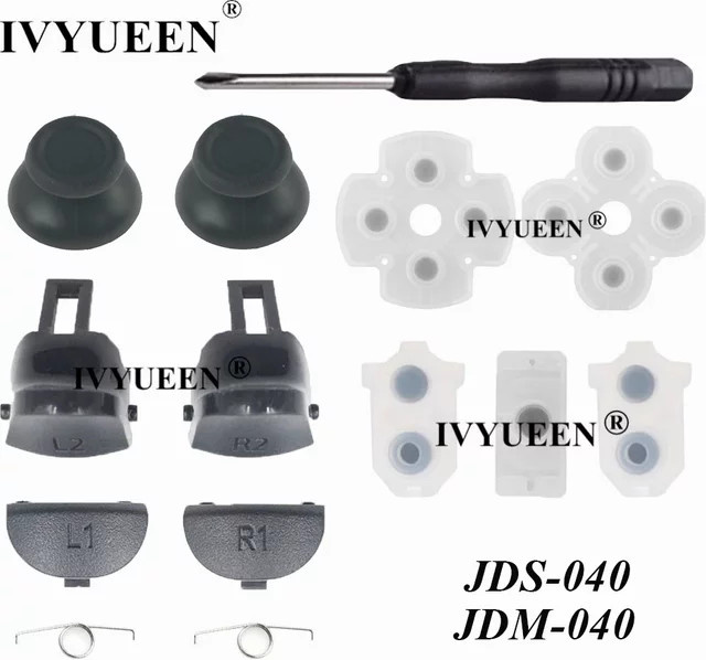 IVYUEEN Auslösetasten Mod Kit für PlayStation 4 PS4 Pro Slim Controller mit Analog Stick Caps JDS 055 050 040 030 011 - Bild 1
