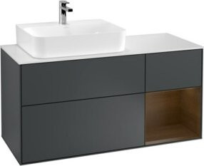 V&B Finion Waschtischunterschrank mit LED-Beleuchtung, Wandmontage, Lackiert, Breite: 120 cm - Bild 1