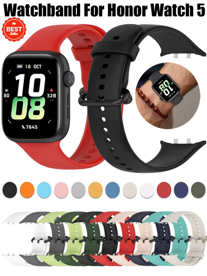 Honor Uhrenarmband Silikon, Schwarz, Unisex - Bild 6