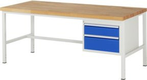 Rau Werkbank 8123A1 mit 2 Schubladen, Multicolor, B/T/H: 200 x 90 x 84 cm - Bild 1