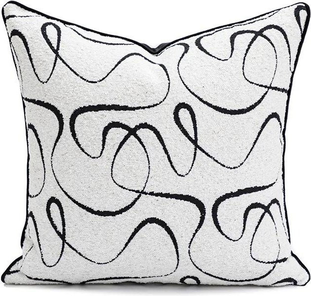 JMG Clothing Nordische Zierkissenbezüge aus Plüsch in Weiß, B/H: 45 x 45 cm - Bild 1